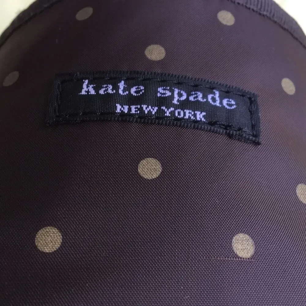 Kate spade brown leather bottom brown/cream stripe diaper bag NWOT